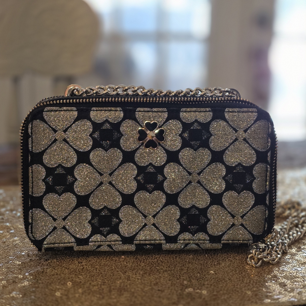 Kate Spade Black and Silver Clutch